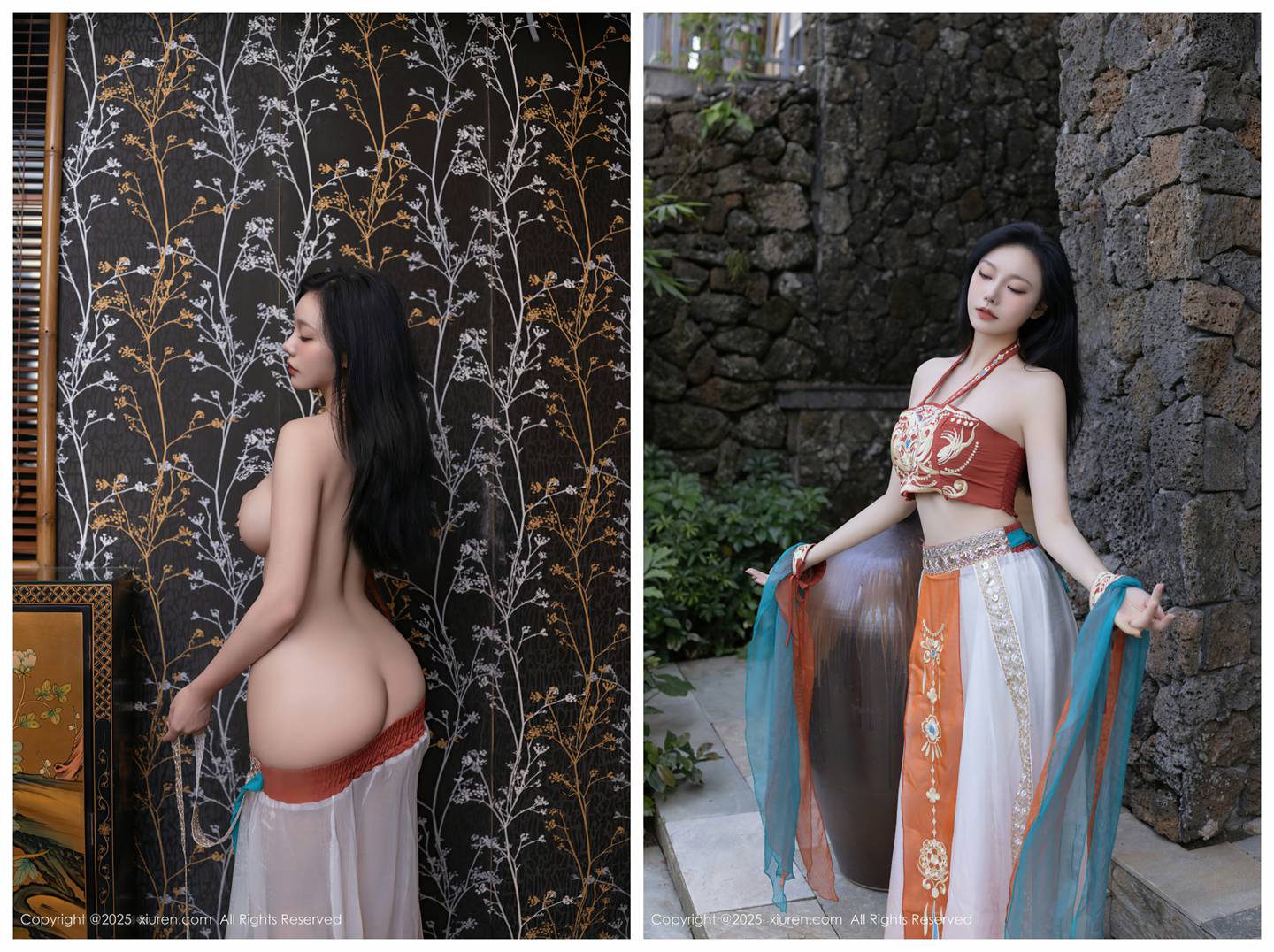 国模安然，性感古风服饰，性感娇羞容貌梦幻入魂，柔美身段一览无余