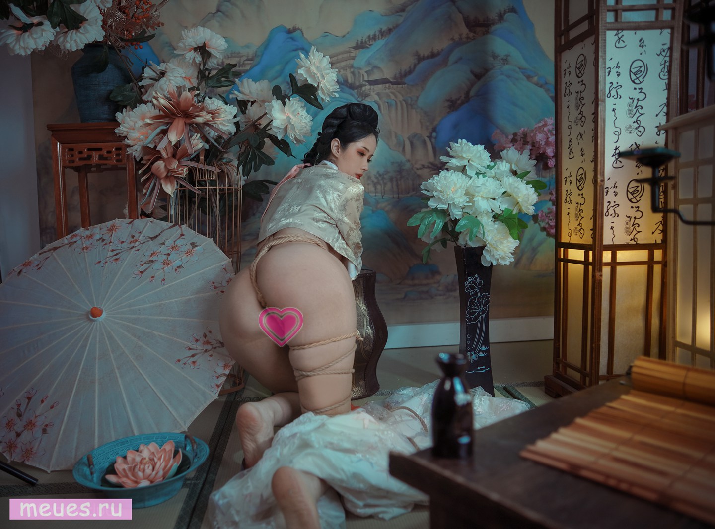 极品韩国网红-钛合金TiTi-霜花店主题大尺度写真