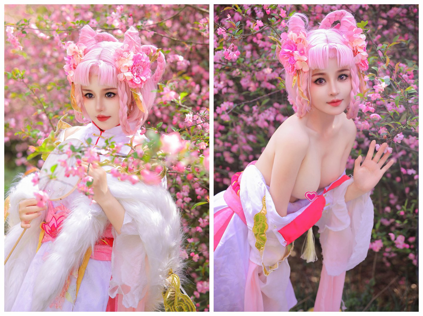 桃暖酱梦幻COS演绎王者经典，娇俏可人，玲珑身姿与翘臀魅力并存