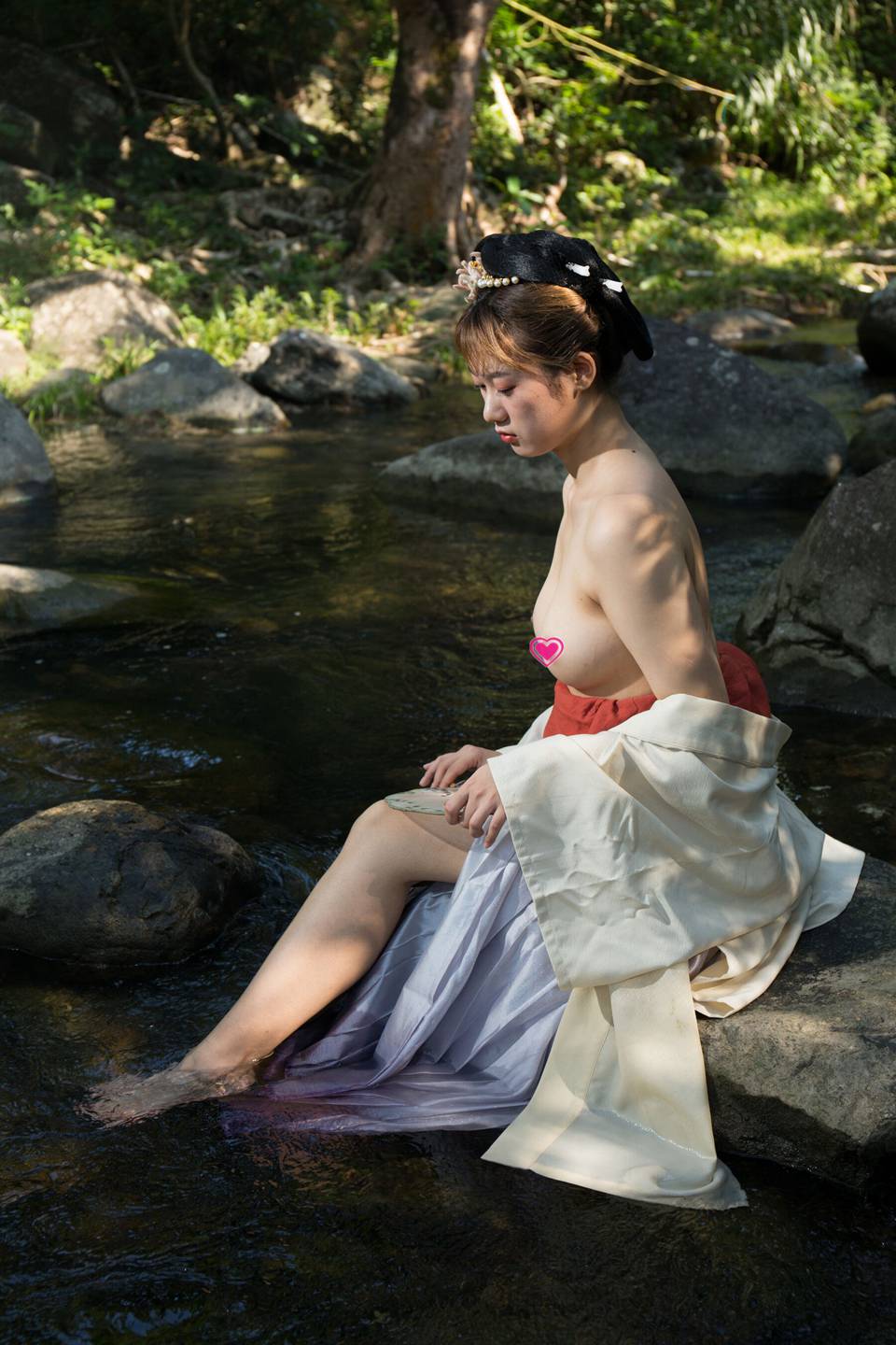 「水月镜花」国模林子遥汉服外景特辑 - 清泉濯缨下的东方绮梦 4K超清典藏版