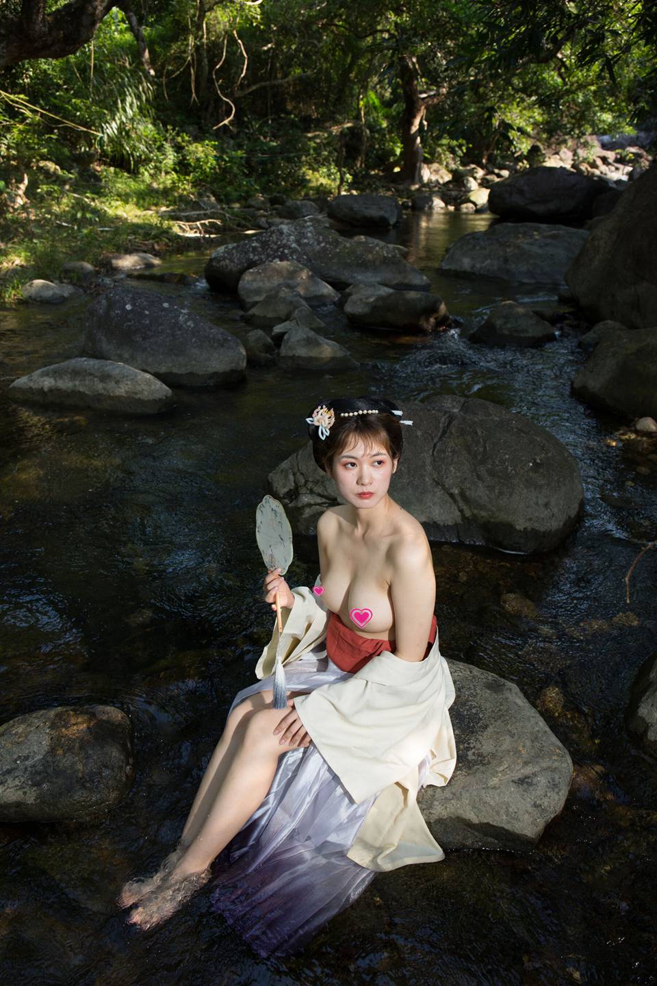 「水月镜花」国模林子遥汉服外景特辑 - 清泉濯缨下的东方绮梦 4K超清典藏版