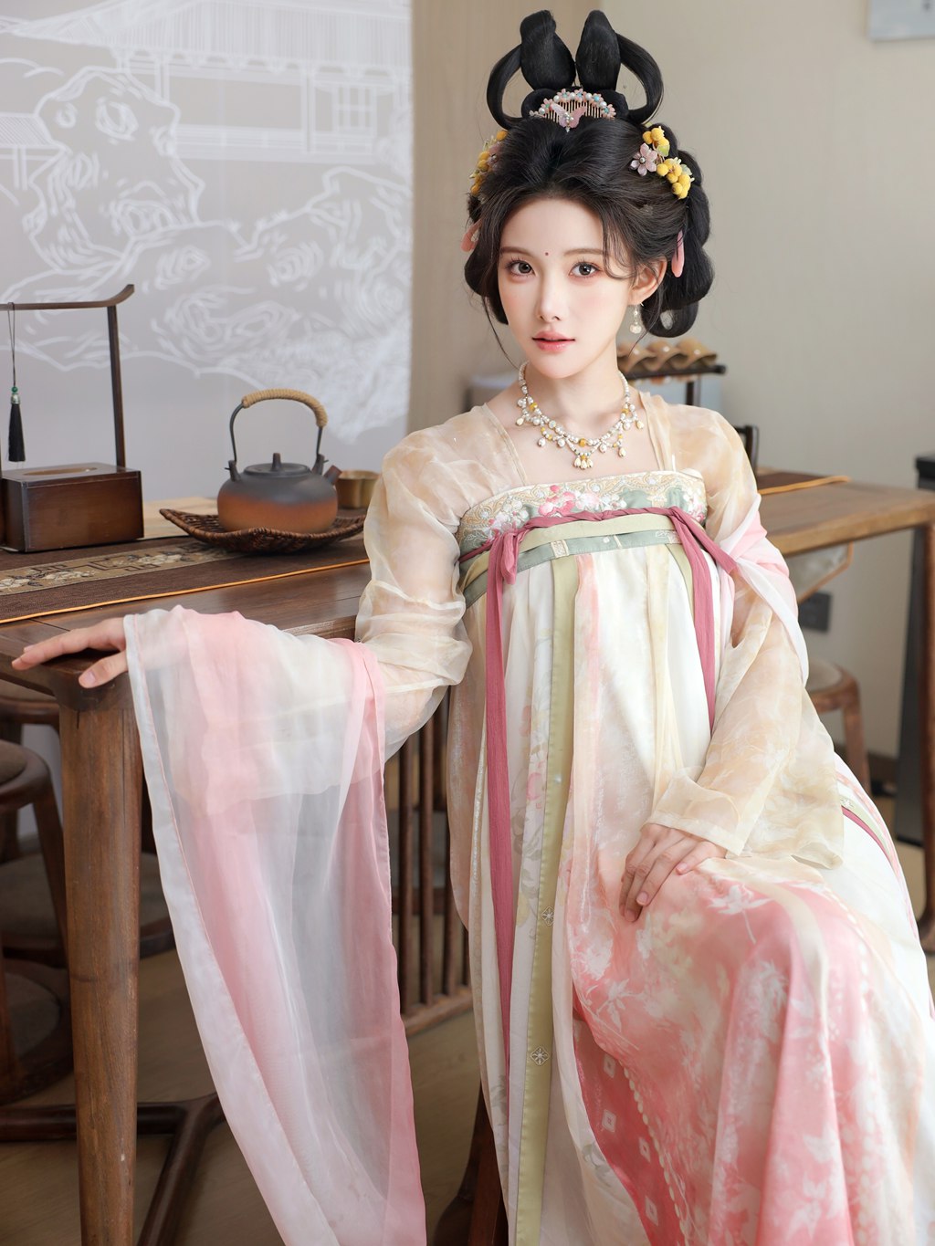 秀人网嫩模梨霜儿反差诱惑:超美唐装大尺度写真集,古风汉服撩人姿势美腿福利高清图