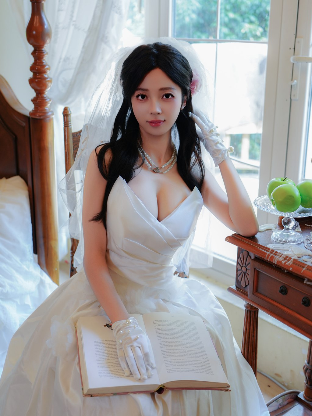 秀人网朱朱molly新人首套作品 洁白婚纱尺度有点大