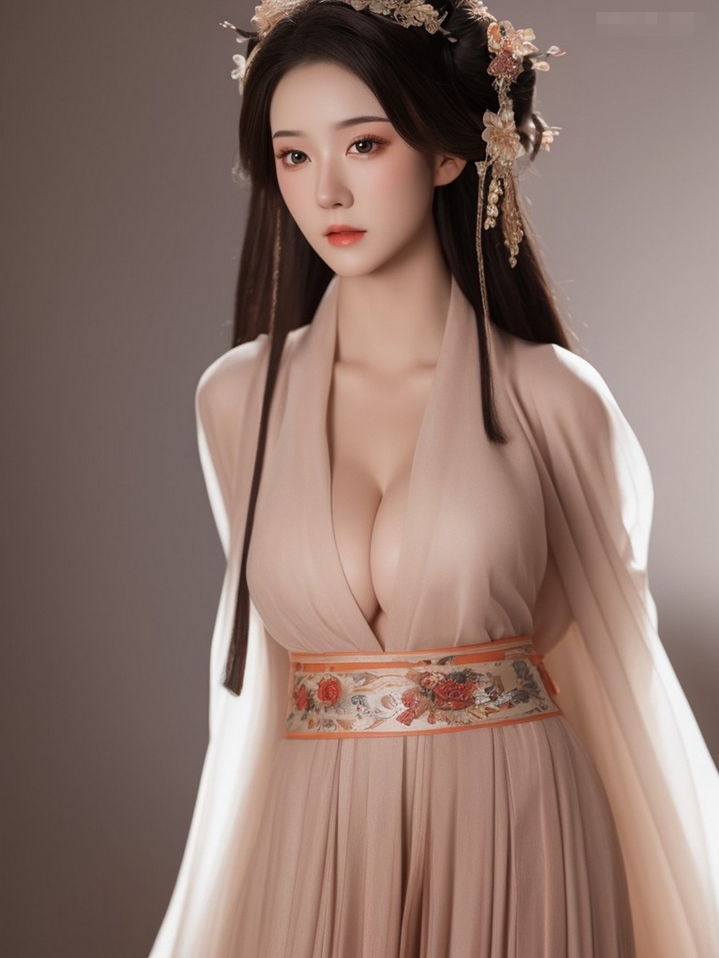 最新模型AI生成 教室姐妹花 沙滩派对 古风优雅女神