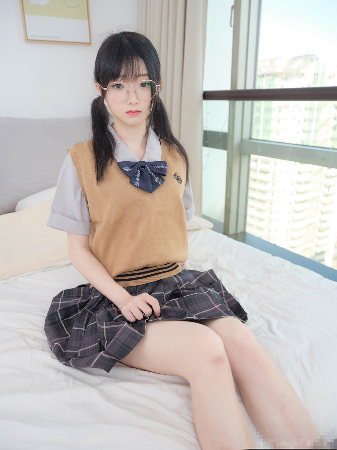 紧急企划-国模奶糖：JK制服写真，清纯学妹的初恋感与校园风完美呈现